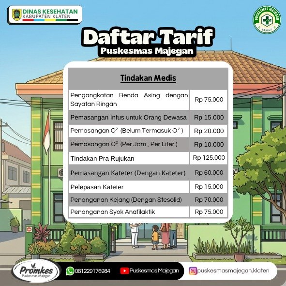 DAFTAR TARIF PUSKESMAS MAJEGAN TERBARU