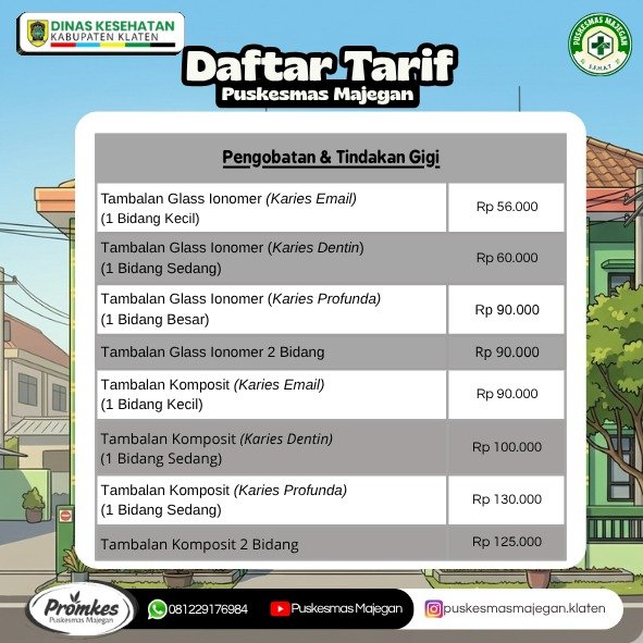 DAFTAR TARIF PUSKESMAS MAJEGAN TERBARU